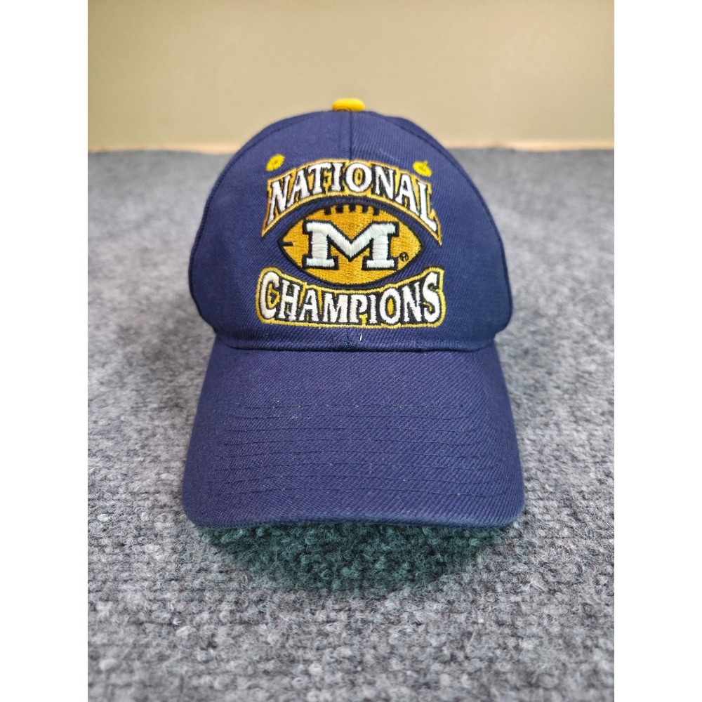 Vintage 90s Michigan Wolverines Snapback Hat OSFA Zephyr Graf-X 1997‎ Champions